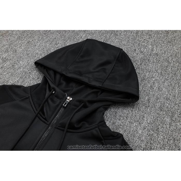 Chandal de Sudadera del Manchester United Nino 23/24 Negro y Rojo